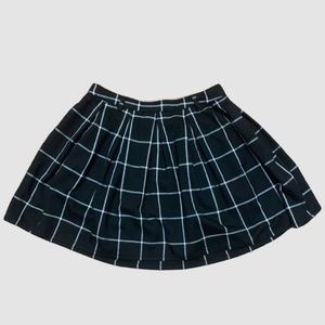 Black grid skirt